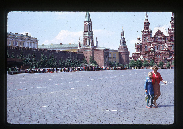 Russia 1969 2 Color Photos of Moscow in Spring of 1969