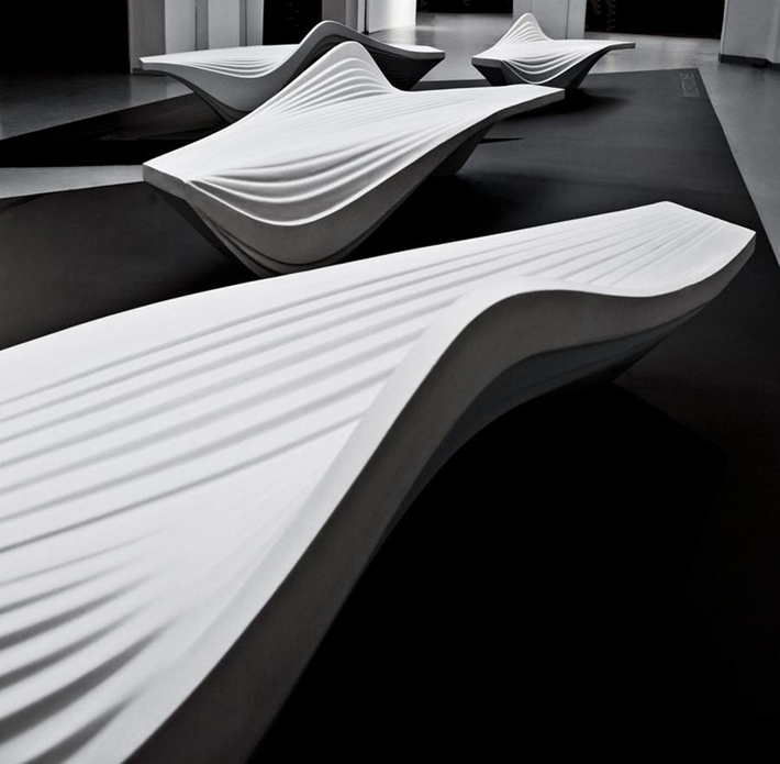 Furniture – Zaha Hadid at Milan Design Week 2013 Serac Bench by Zaha Hadid Furniture – Zaha Hadid at Milan Design Week 2013