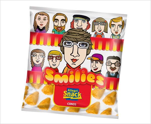 Some Really Cool Food Packaging for Inspiration Smiles snacks peanuts packaging design 3 Some Really Cool Food Packaging for Inspiration