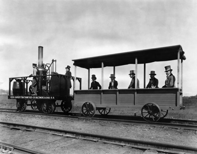 Tom Thumb 1 650x509 Old Photos of Tom Thumb   The First American Built Steam Locomotive