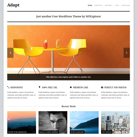 Free responsive WordPress themes with sliders adapt free responsive wordpress theme Free responsive WordPress themes with sliders