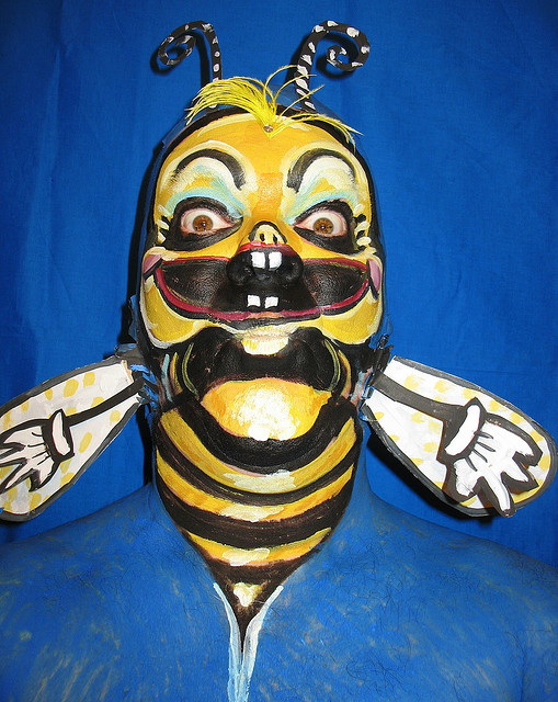 Incredible Face Paintings by James Kuhn bumble bee1 Incredible Face Paintings by James Kuhn