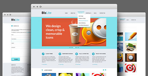 BisLite Free Business PSD Web Template business psd website template BisLite Free Business PSD Web Template