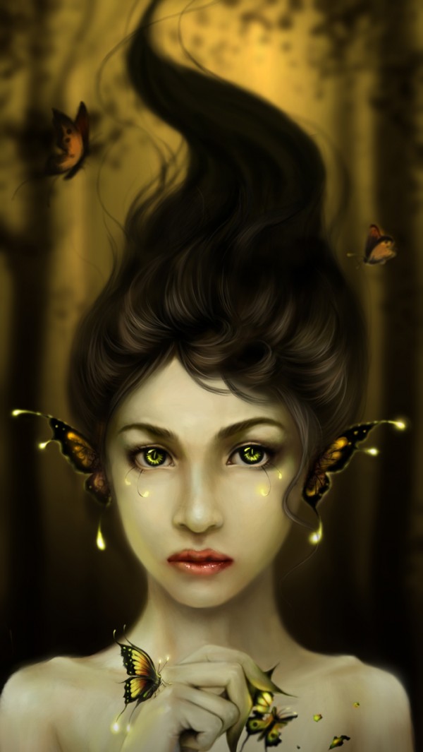 butterfly v2 by cocoasweety 600x1065 Portrait Illustrations by Cocoasweety