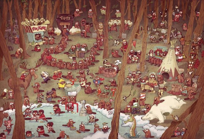 Count the Canadian Things by Kim Smith canadian stereotypes beavers kim smith 650x444 Count the Canadian Things by Kim Smith