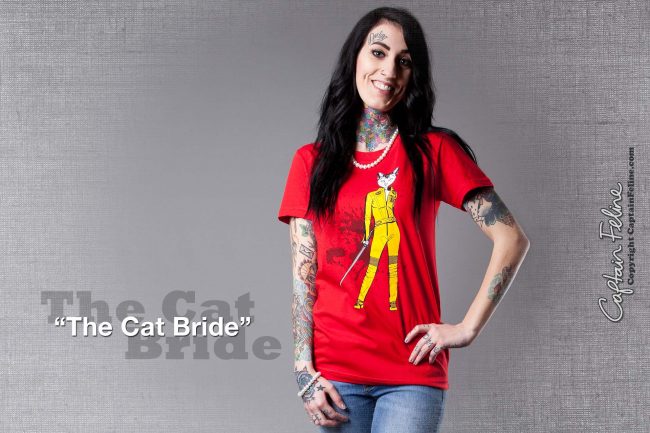 T Shirts for the Feline Loving Film Fanatic! catbride1 650x433 T Shirts for the Feline Loving Film Fanatic!