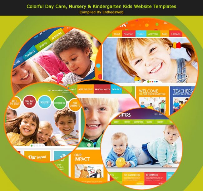 cdnkwt 650x613 Colorful Day Care, Nursery & Kindergarten Kids Website Templates