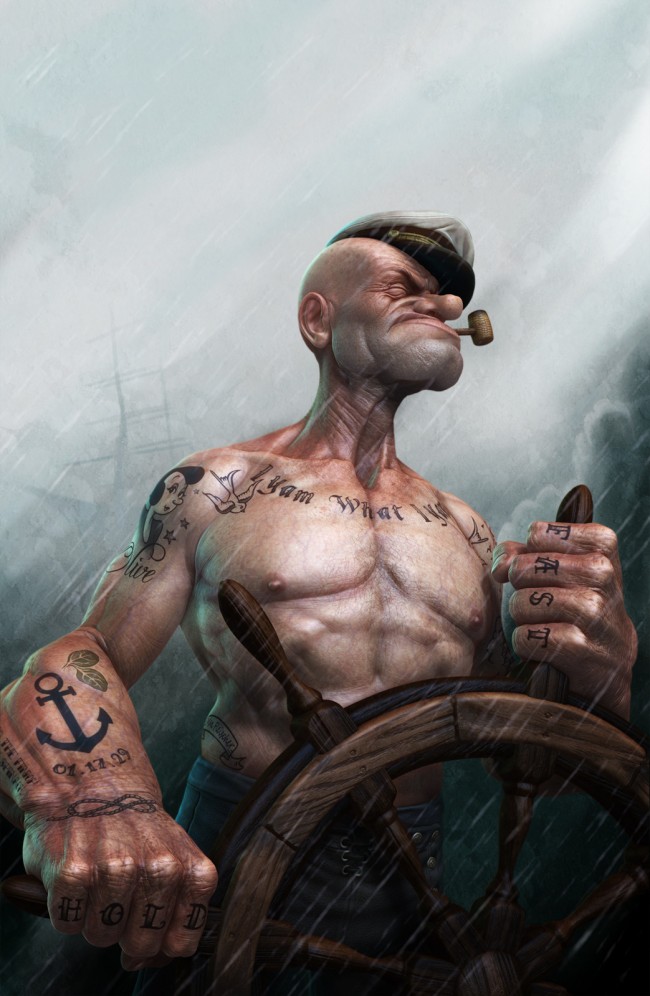 REALISTIC 3D POPEYE closeup 3d popeye 650x996 REALISTIC 3D POPEYE
