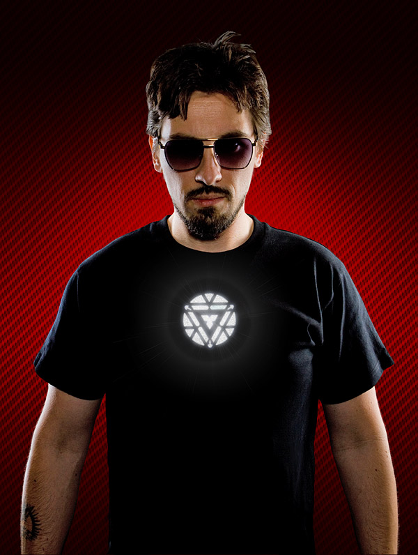 Tony Stark Light Up LED Iron Man 3 Shirt f2ec tony stark light up iron man 3 shirt stark Tony Stark Light Up LED Iron Man 3 Shirt