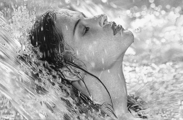 Pencil Drawings by Daniela Wolf girl in the water by svera Pencil Drawings by Daniela Wolf