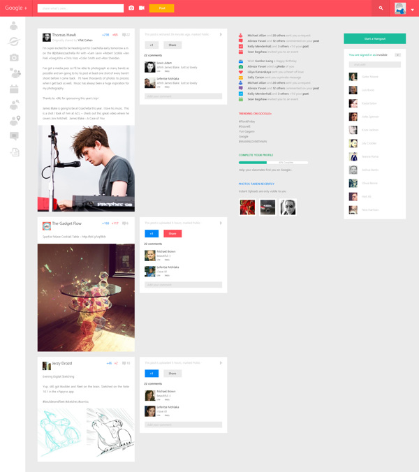Google+ Redesigned Concept google plus10 Google+ Redesigned Concept