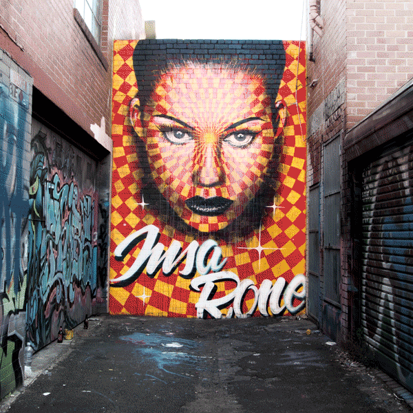 insaRone mural oz 01 Insa x Rone New “GIF ITI” Mural In Melbourne