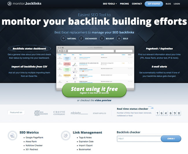 md SEO Special: Monitor 500 Backlinks for 6 Months   only $9.95!