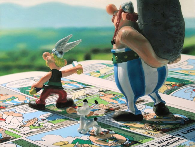 Impressive, Life like Toy Action Figure Paintings odyssey asterix photorealistic painting 650x488 Impressive, Life like Toy Action Figure Paintings