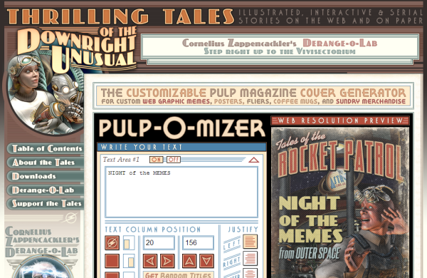 Make Your Own Retro Scifi Magazine Cover with the Pulp O Mizer retro mag 600x390 Make Your Own Retro Scifi Magazine Cover with the Pulp O Mizer