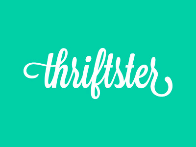 Examples of Beautiful Typography in Logo Design thriftster hipster cursive typography logo Examples of Beautiful Typography in Logo Design