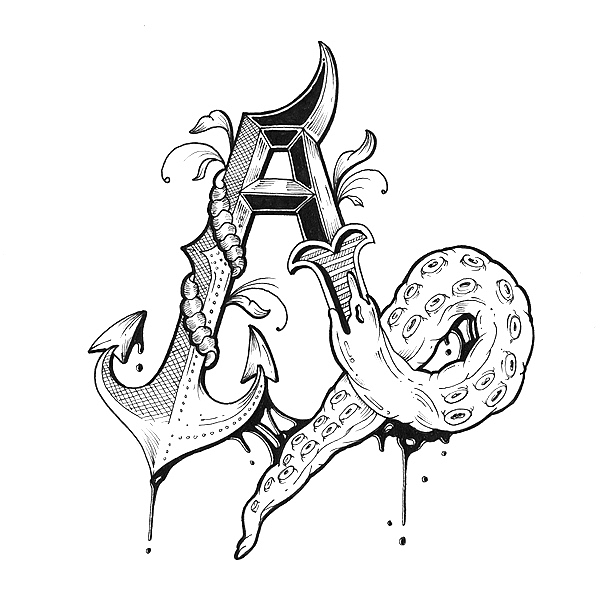 Hand Drawn Alphabet by Raul Alejandro 001 hand drawn alphabet raul alejandro Hand Drawn Alphabet by Raul Alejandro