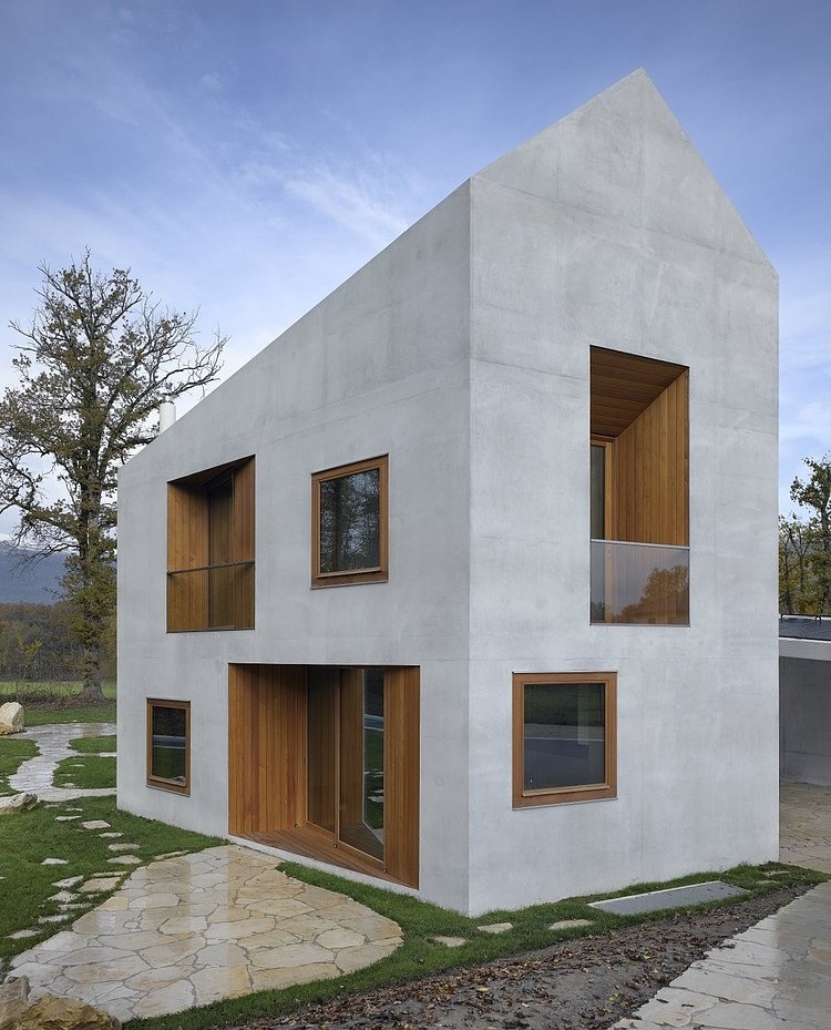 Two in one House by Clavienrossier Architectes 001 house clavienrossier architectes Two in one House by Clavienrossier Architectes