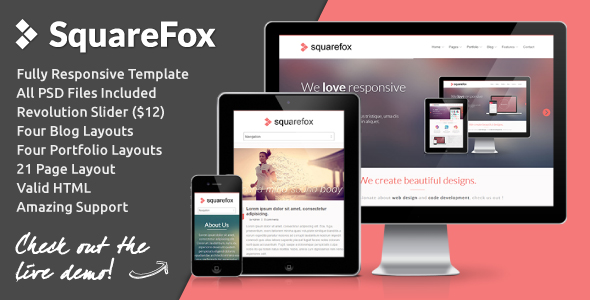 01 Preview Squarefox   Unique Multipurpose Responsive Website @AVAThemes