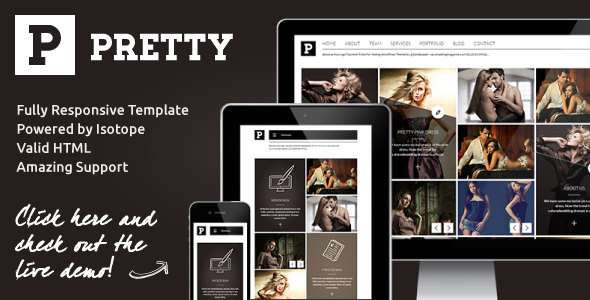 01 Preview1 Pretty   Clean & Modern Responsive Portfolio Site @AVAThemes