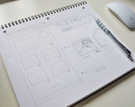 2.website sketch 30 Great Examples of Web Design Sketches