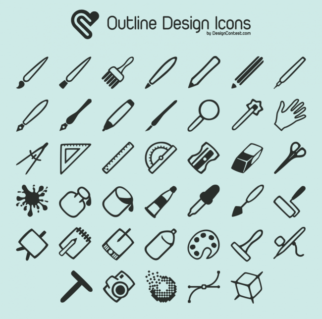 27 650x644 Collection Of Free Outline Icons