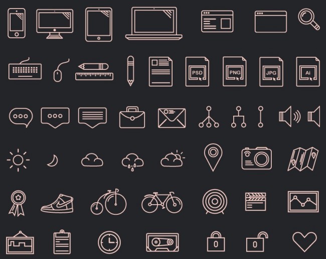 470 650x515 Collection Of Free Outline Icons