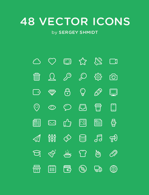 53 Collection Of Free Outline Icons