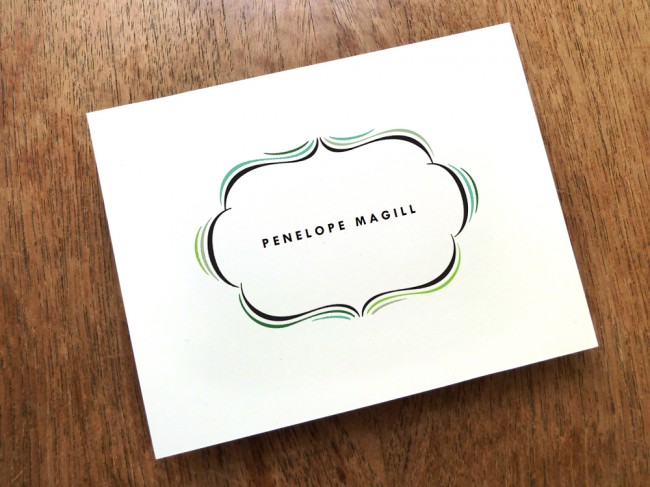 Cartouche Seafoam Notecard 1000px 650x487 Note Card Template From e.m.papers   Seafoam Cartouche
