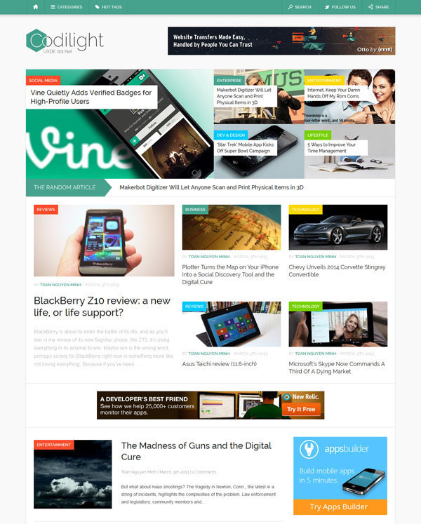 Codilight Best Wordpress Themes   2013 Collection