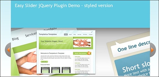 Easy Slider Top jQuery Slideshow and Image Gallery Plugins