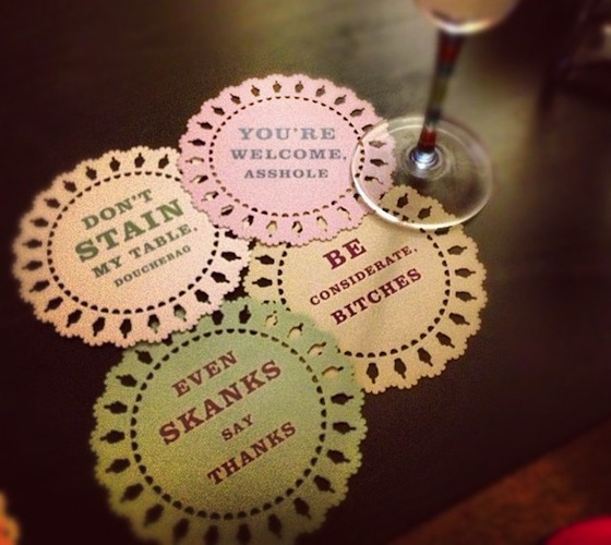 Indelicate Doily Coasters Indelicate Doily Coasters Indelicate Doily Coasters