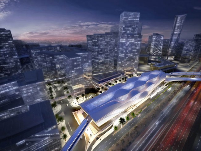 Metro station in Riyadh KAFD Zaha 01 650x487 Metro station in Riyadh