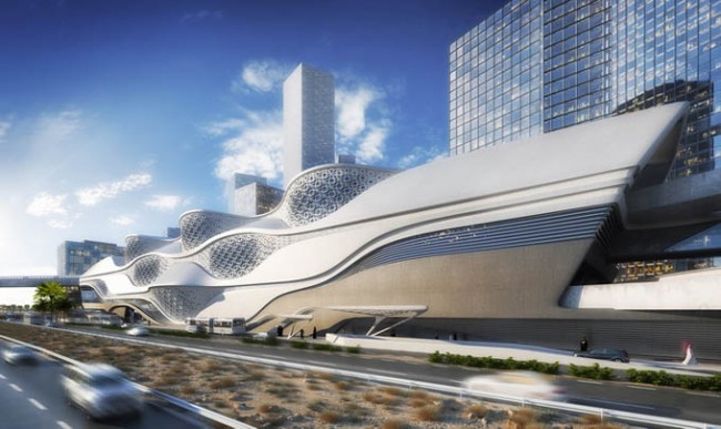 Metro station in Riyadh KAFD Zaha 02 650x387 Metro station in Riyadh