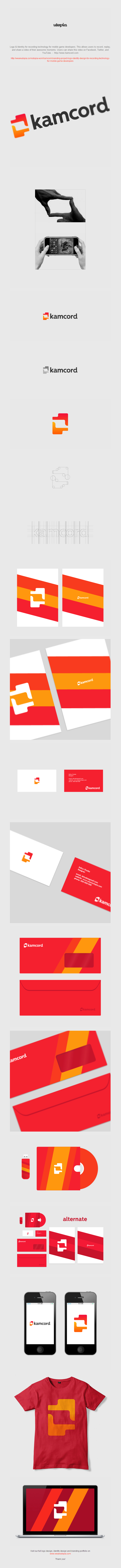 Kamcord logo and corporate identity design by Utopia Branding Agency Kamcord logo and corporate identity design by Utopia Branding Agency Kamcord logo and corporate identity design by Utopia Branding Agency