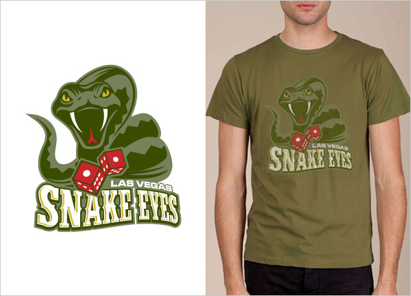 Sports Logo T Shirts You Would Love To Buy Las Vegas Snake Eyes logo t shirt Sports Logo T Shirts You Would Love To Buy
