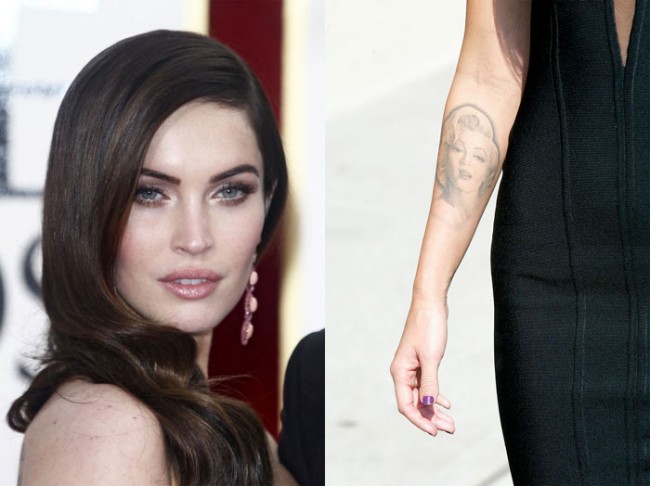 Megan Fox 650x486 8 Celebrities With Tattoos of Other Celebs Faces