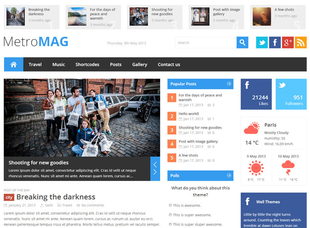 5 Responsive WordPress Themes inspired by Windows Metro Metro Magazine Theme 5 Responsive WordPress Themes inspired by Windows Metro