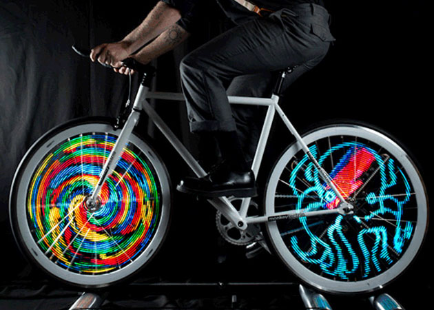 Monkey Motion Activated LED Graphic Light Display for Bicycle Wheels