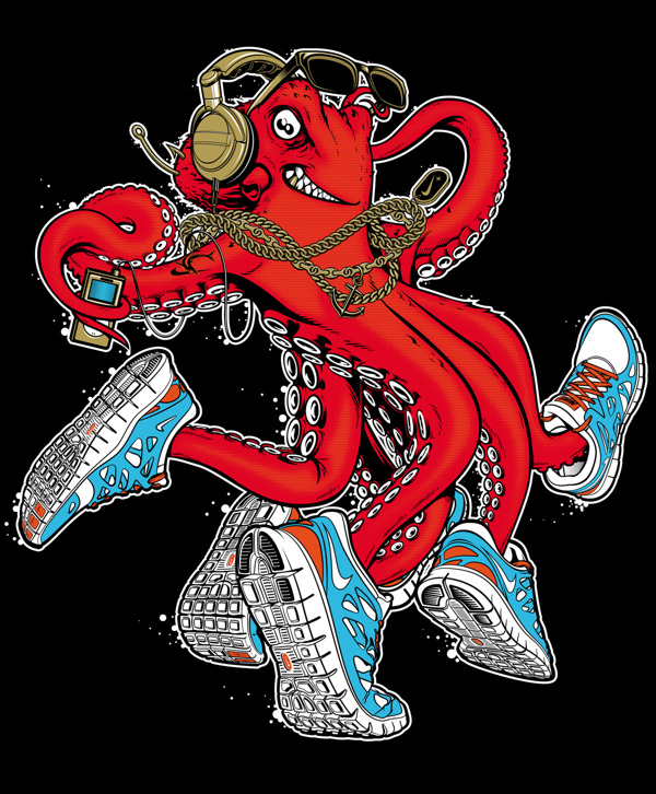 Octo – Kicks custom t shirt design by Rubens Scarelli Octo Kicks custom t shirt design by Rubens Scarelli design black Octo – Kicks custom t shirt design by Rubens Scarelli