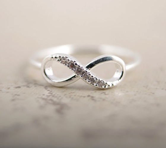 Rhinestone Silver Infinity Ring Rhinestone Silver Infinity Ring Rhinestone Silver Infinity Ring
