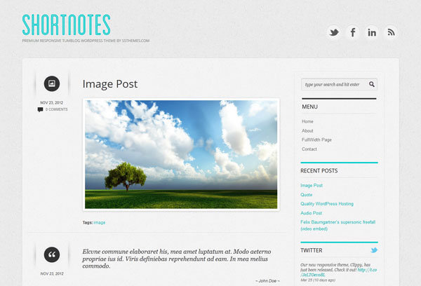 Shortnotes Best Wordpress Themes   2013 Collection