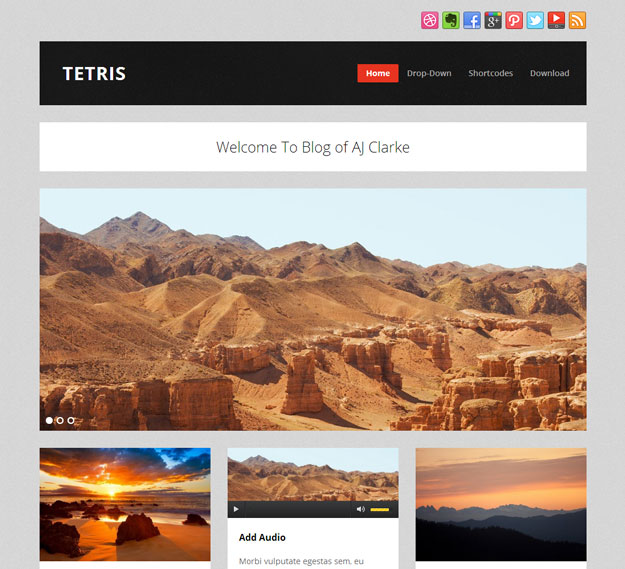 12 Free Responsive WordPress Blog Themes Tetris Theme 12 Free Responsive WordPress Blog Themes