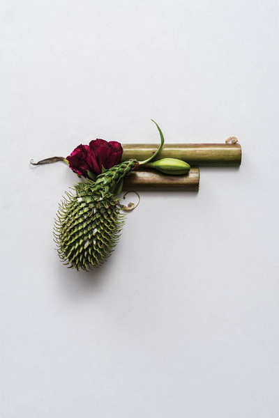 Weapons made of Plants3 640x964 Harmless Weapons Made of Plants by Sonia Rentsch
