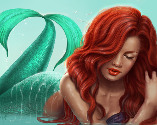 Digital Panintings by Inna Vjuzhanina ariel by aida art 1 Digital Panintings by Inna Vjuzhanina