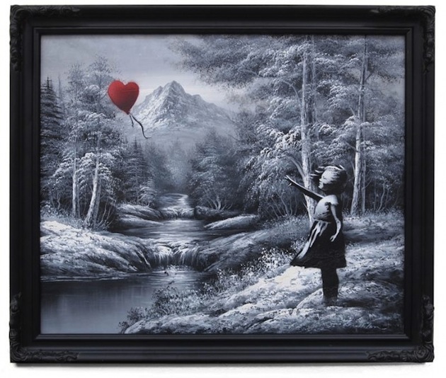Banksy Creates Canvas Graffiti Art For You bank 1 Banksy Creates Canvas Graffiti Art For You