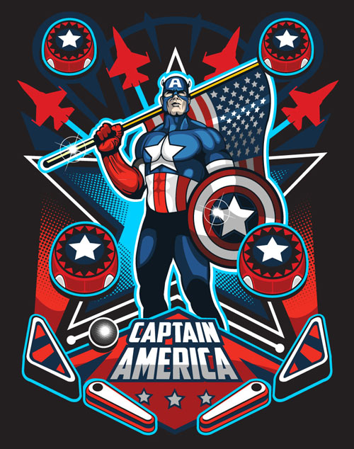 Pinball + Heroes = Marvel Pinball captainamerica Pinball + Heroes = Marvel Pinball