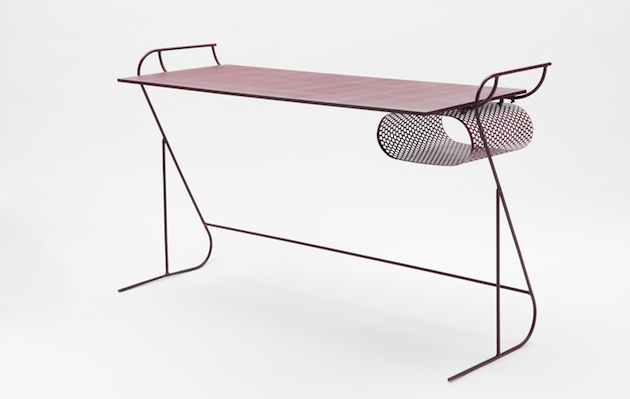 Perforated Metal Wall Desk by Italian Designers desk 2 Perforated Metal Wall Desk by Italian Designers