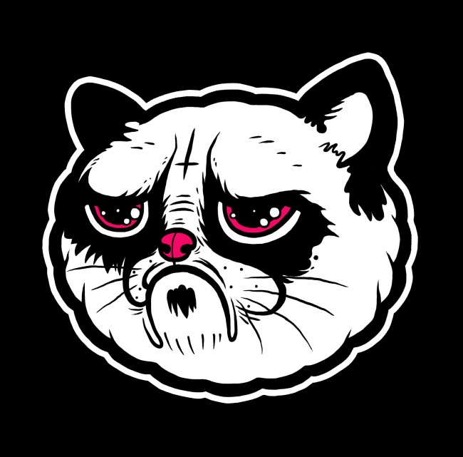 grumpy cat 650x641 Grumpy Cat Illustration by Daniel Hannih