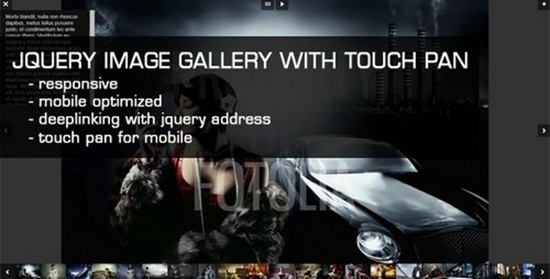 jQuery Image Gallery Slideshow with MousePan Top jQuery Slideshow and Image Gallery Plugins